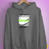 Agender Pride Flag Ripped Reveal Hoodie - Grey Heather